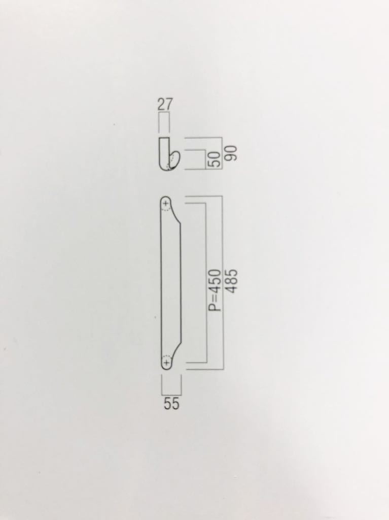 UNION(ユニオン)　G830-25-047　棒タイプ(ミドル/ラグジュアリー)　L485mm　1セット(内外)　建築用ドアハンドル　ブラストアンバー色_画像10