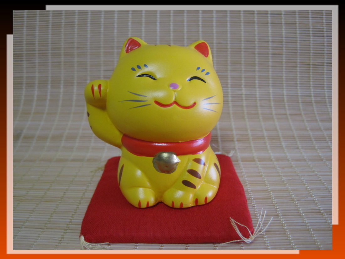 [和小物]☆開運招福☆吉祥縁起☆ 福招き 陶器の小さな招き猫 とらの３体セット♪(^o^)-即決有☆_-~レターパック発送対応~-__画像7