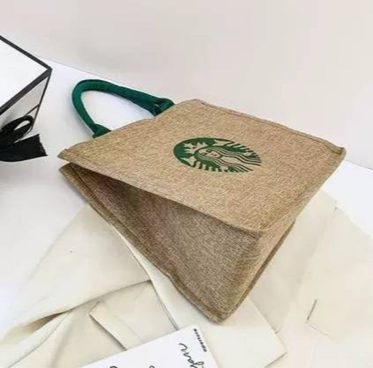 スターバックス トートバッグ STARBUCKS スタバ スターバックス スタバ プラかごバッグ ジュートバッグ ショッピング