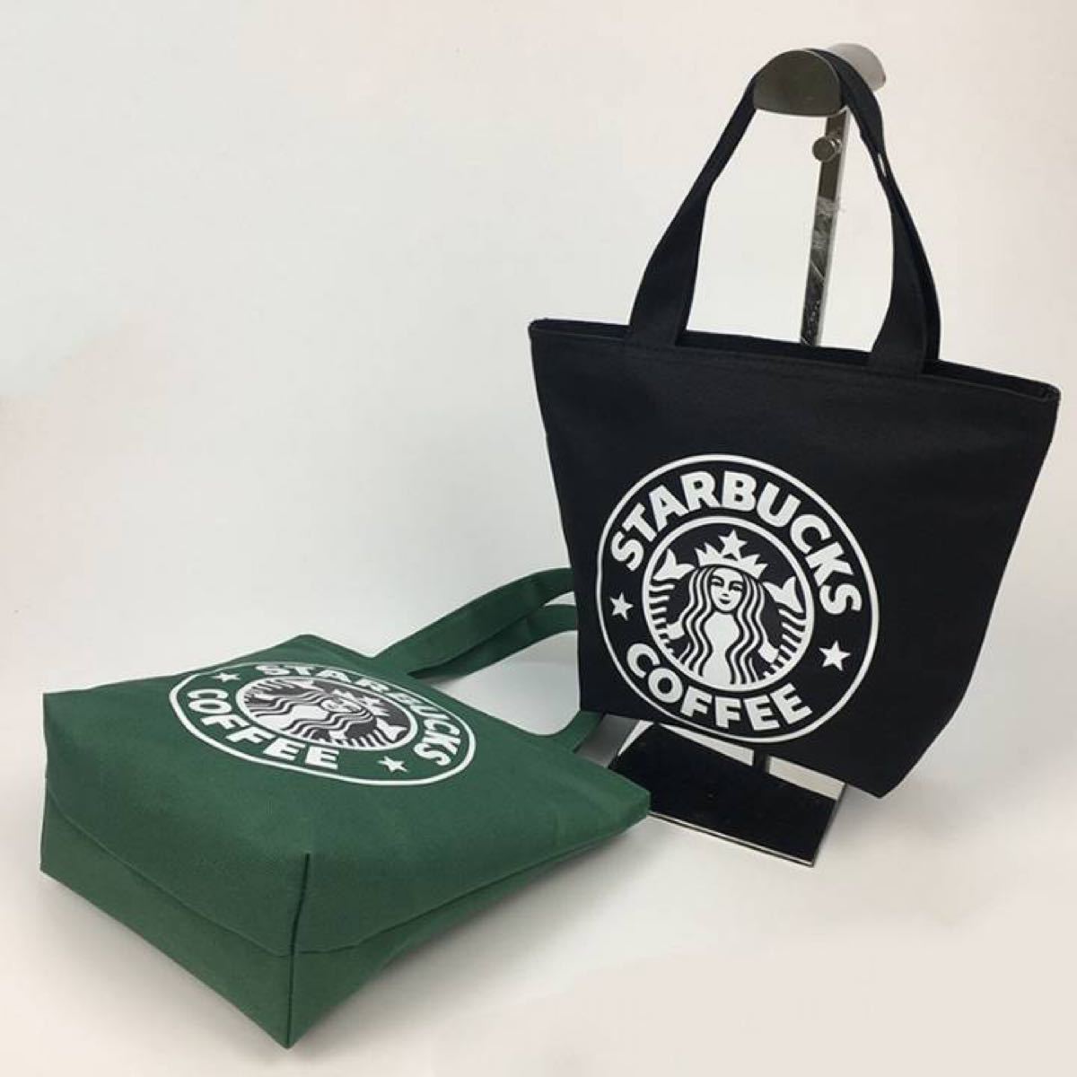 スタバ スターバックス STARBACKS トート ミニトート 黒 ランチトート トートバッグ エコバッグ お弁当 バッグ 人気