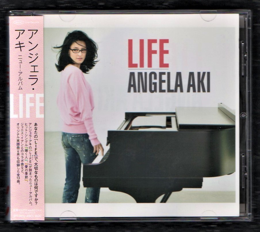 ∇ アンジェラ・アキ 帯付 2010年 CD/ライフ LIFE/NHK連続テレビ小説 つばさ 主題歌 愛の季節 他全13曲収録_※プラケースは交換済みです。