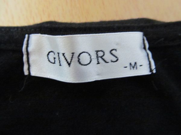 (40958)GIVORS　フリル　カットソー　長袖　ブラック　M　USED_特に目立った汚れはありません。