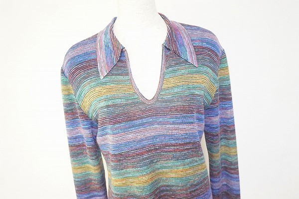 #wnc ミッソーニ MISSONI ニット セーター マルチ ボーダー レディース [630145]_画像3