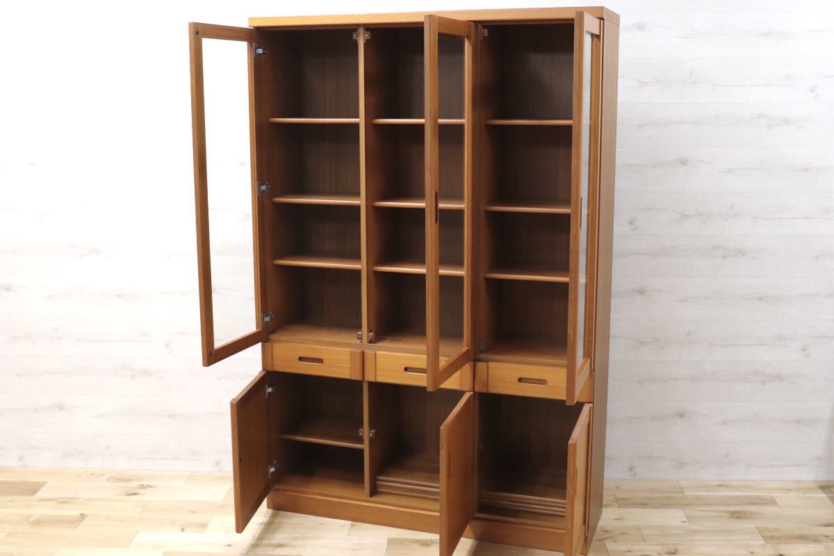 GMET770TEAKWOOD TOTAL FURNITURE / LIME-LIGHT FUKAZAWA WOOD WORKING книжная полка книжный шкаф полка витрины щеки материал Северная Европа стиль Vintage мебель 