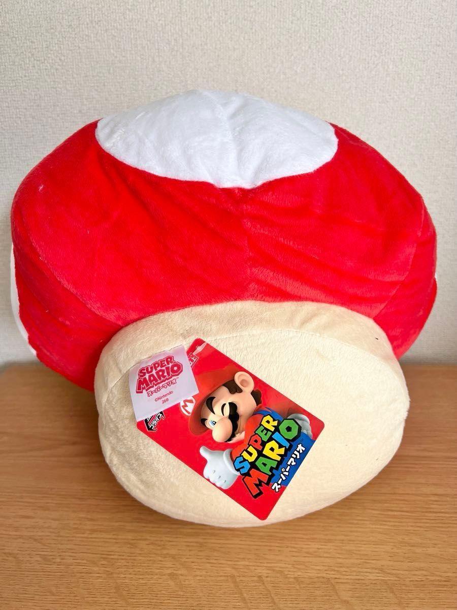 スーパーマリオ 特大サイズぬいぐるみ スーパーキノコ 新品タグ付き