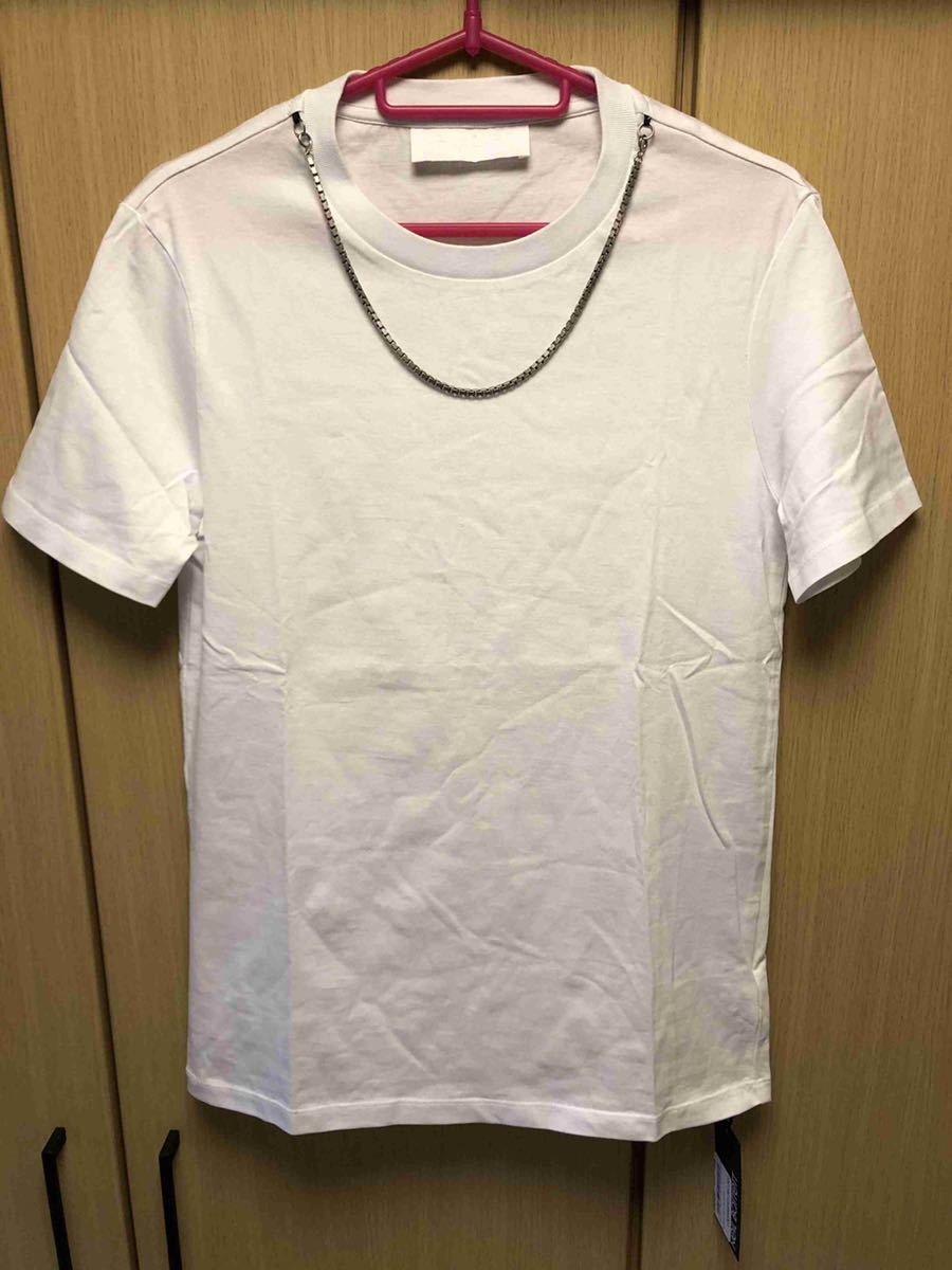 正規 新品 20SS Neil Barrett ニールバレット チェーン Tシャツ 白 XXS BJT627E M581S