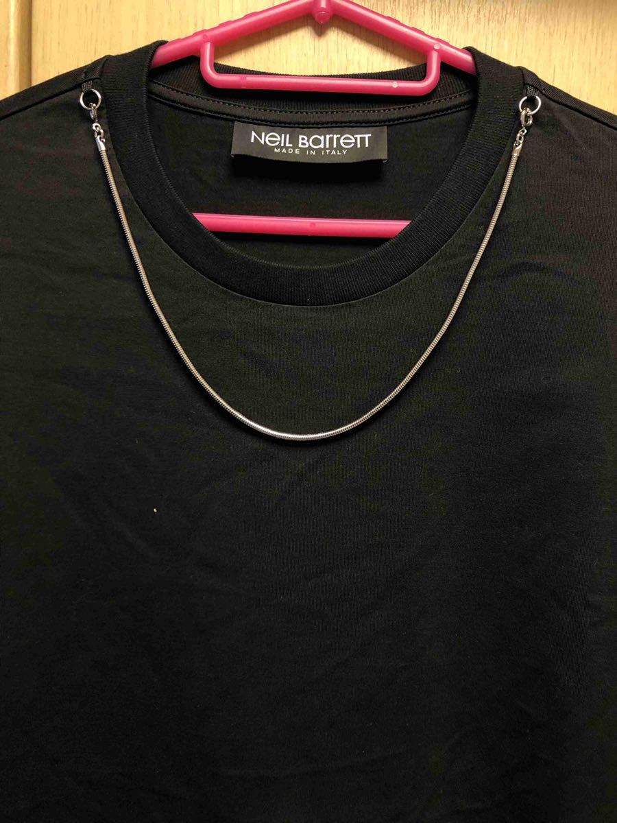 正規 未使用 20SS Neil Barrett ニールバレット チェーン Tシャツ 黒 M