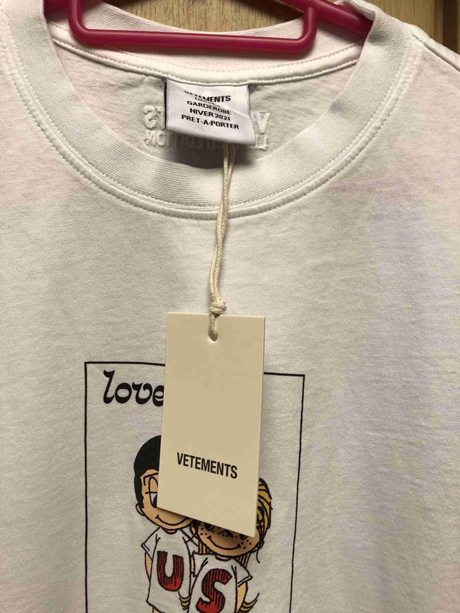 正規 新品 20AW VETEMENTS ヴェトモン Love is ... US Tシャツ S UAH21TR686_画像4