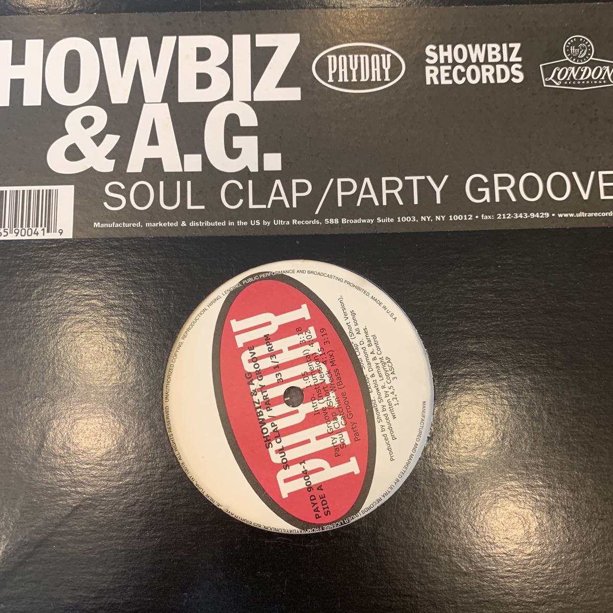 SHOWBIZ & A.G. / SOUL CLAP/PARTY GROOVE 中古レコード_画像1