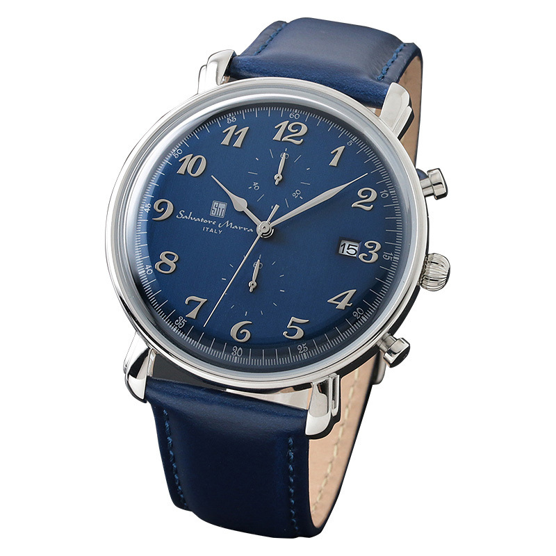 新品 2年保証 送料無料 Salvatore Marra サルバトーレマーラ 腕時計 SM18109 SM18109-SSBL メンズ 男性 ステンレスのサムネイル