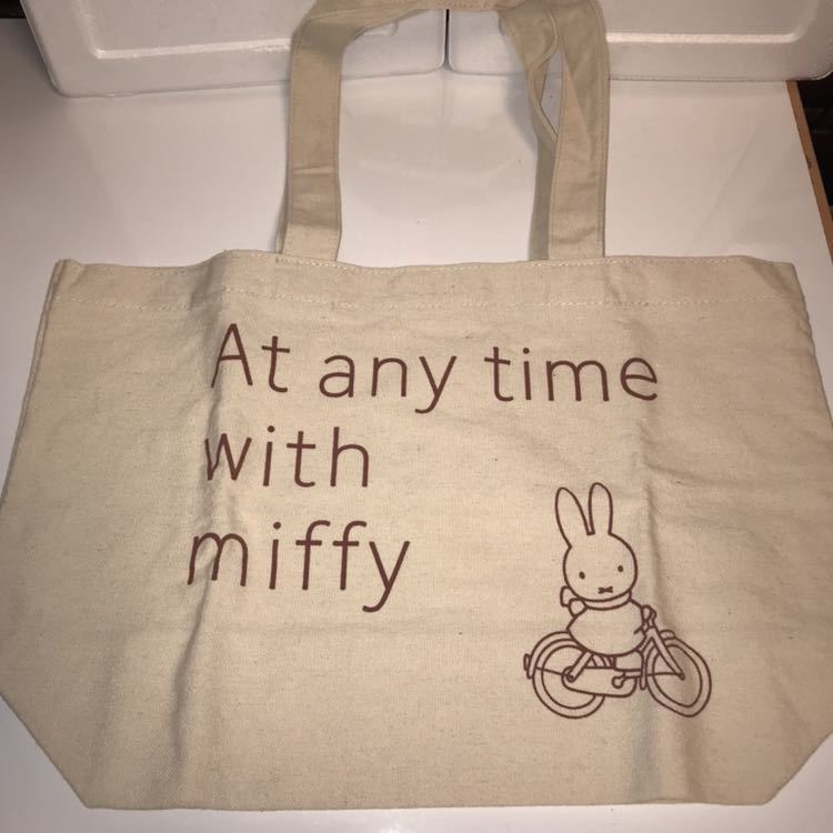 ミッフィー【miffy】フジパン コットントートバッグ ヨコ型 2018(・ⅹ・）_画像2