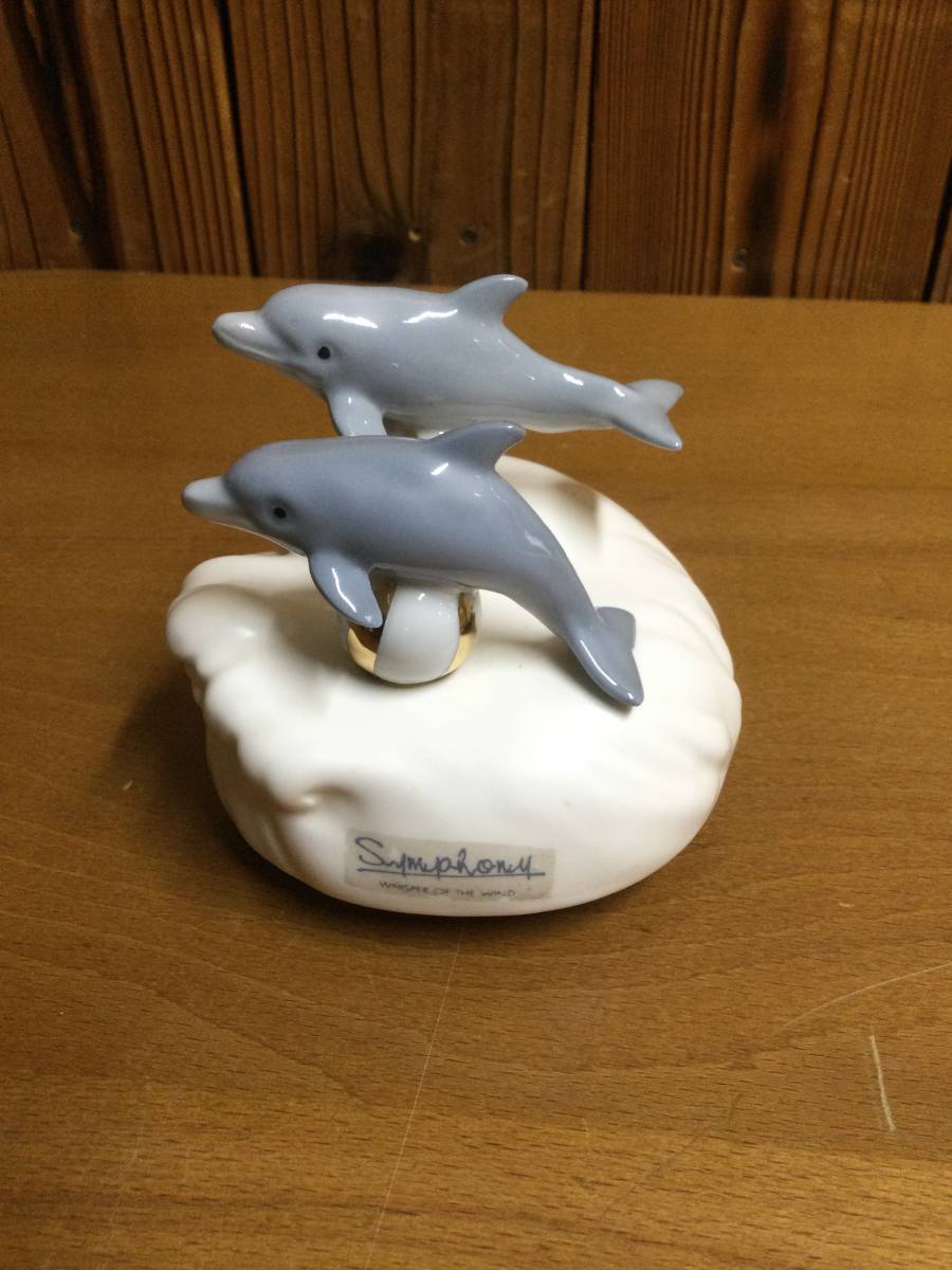  objet d'art music box dolphin rotary beautiful goods 