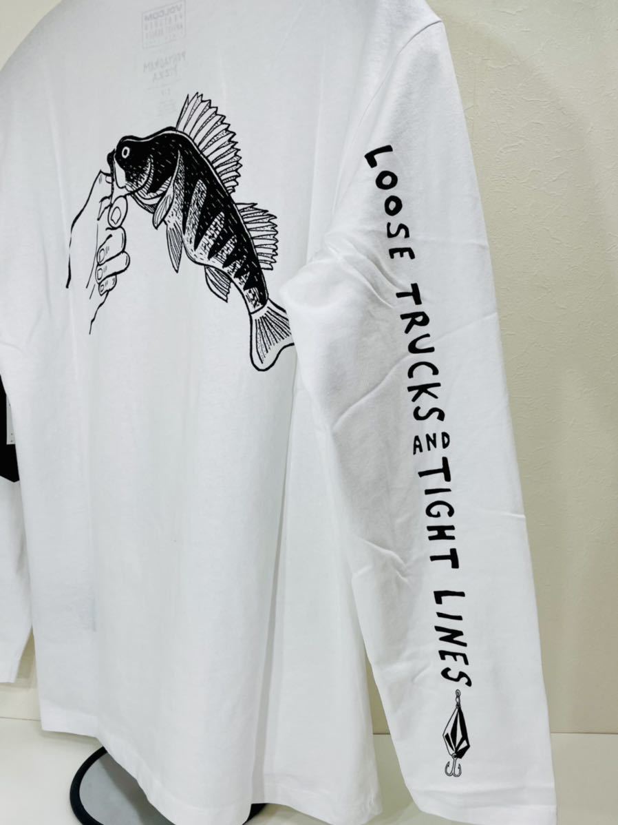 VOLCOM ボルコム A3612110WHT メンズL 長袖Tシャツ プリント ロンティー PrintTee 白色 ホワイト ルアー釣り ヴォルコム 新品即決 送料無料_画像5