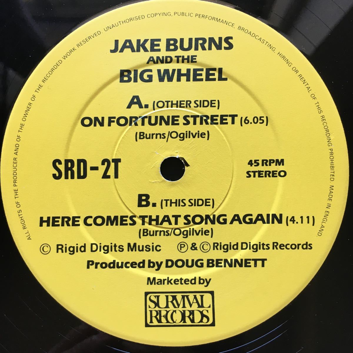 12inch JAKE BURNS AND THE BIG WHEEL / ON FORTUNE STREET_画像5