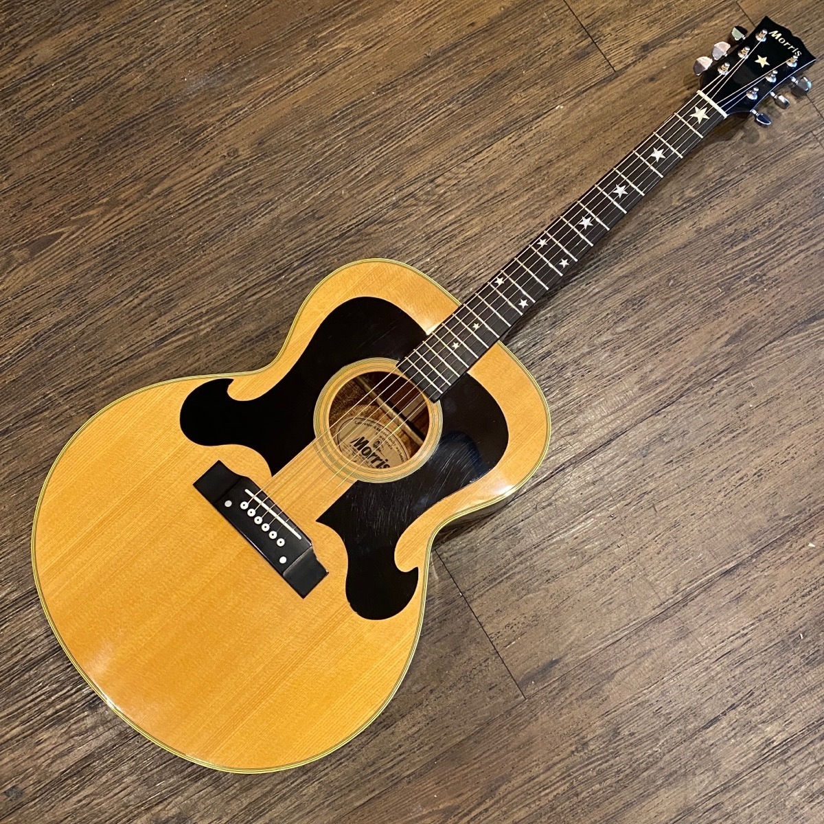 Morris WJ-50 アコースティックギター 髭ギター ハードケース付 【お 
