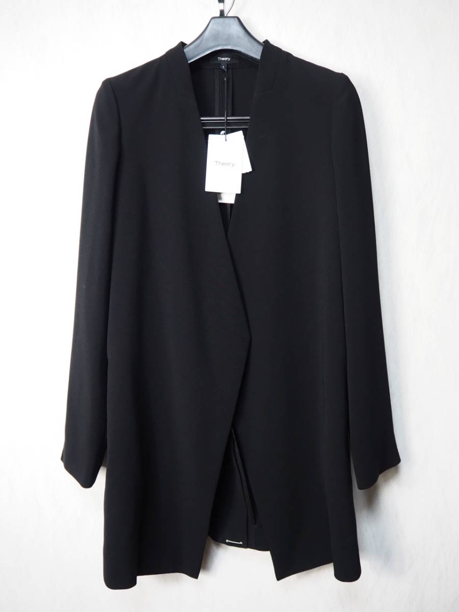 Theory 20年 トリアセテート ノーカラー JKT ブラック 購入超安い www