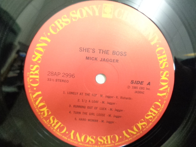 ミック・ジャガーMICK JAGGER/シーズ・ザ・ボスSHE'S THE BOSS●帯付LP_画像8