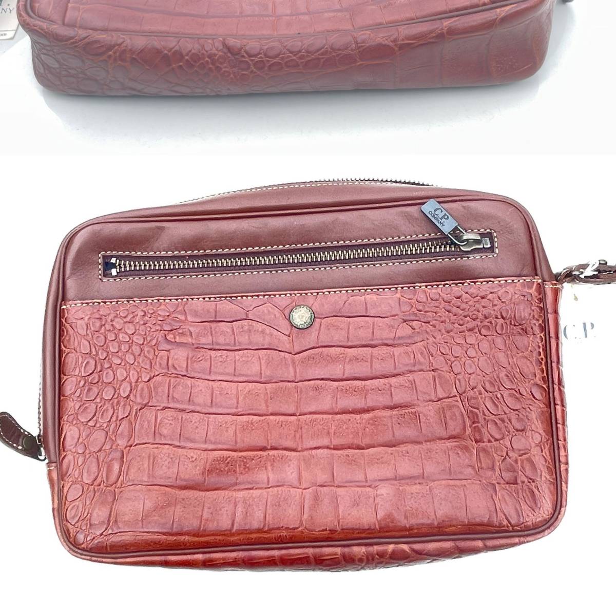 新品 ZONALe ゾナール 茶 マルチポーチL ブラウン レザー ブッテロ