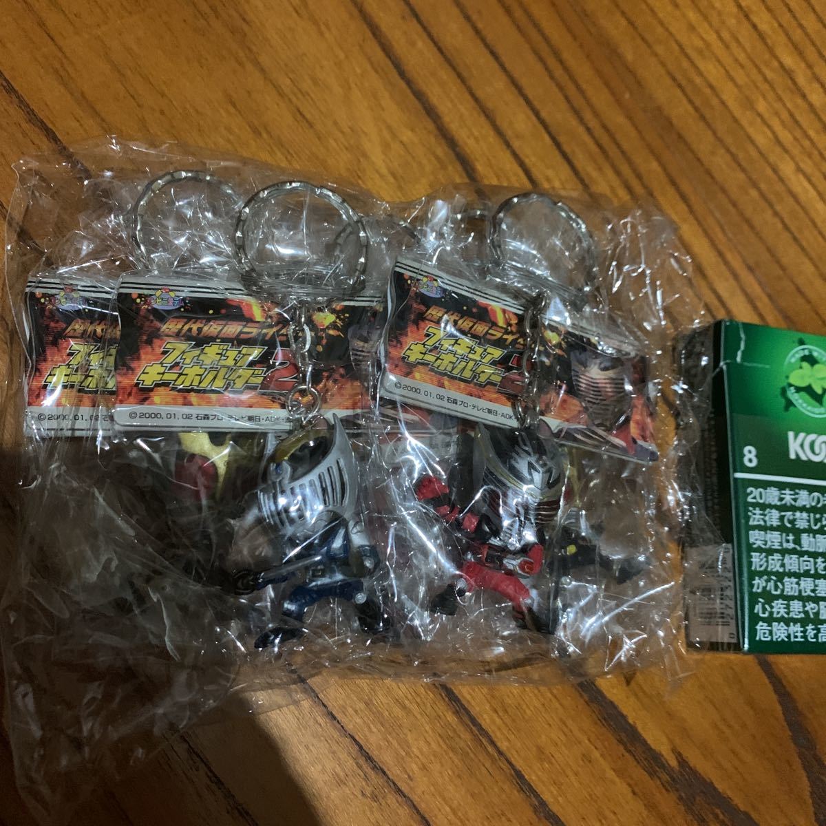 歴代仮面ライダー【フィギュアキーホルダー2・全5種類セット未開封コレクション保管品】2000年当時物【現状現品同等品渡し・倉庫長期保管品