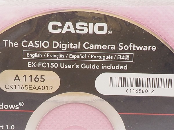  нераспечатанный CASIO Digital Camera Software EX-FC150 CD-ROM Casio труба 12705