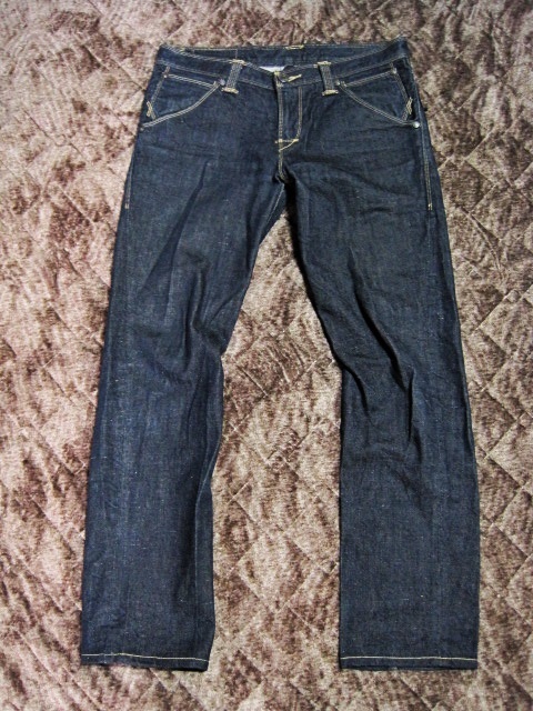  prompt decision *W33 records out of production Levi\'s Levi's engineer -do jeans Rollei z slim skinny solid cutting Zip pocket dark blue Denim pants rare 