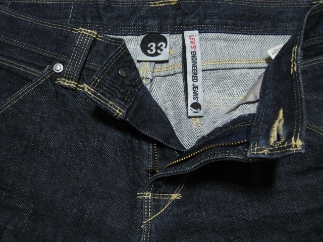  prompt decision *W33 records out of production Levi\'s Levi's engineer -do jeans Rollei z slim skinny solid cutting Zip pocket dark blue Denim pants rare 