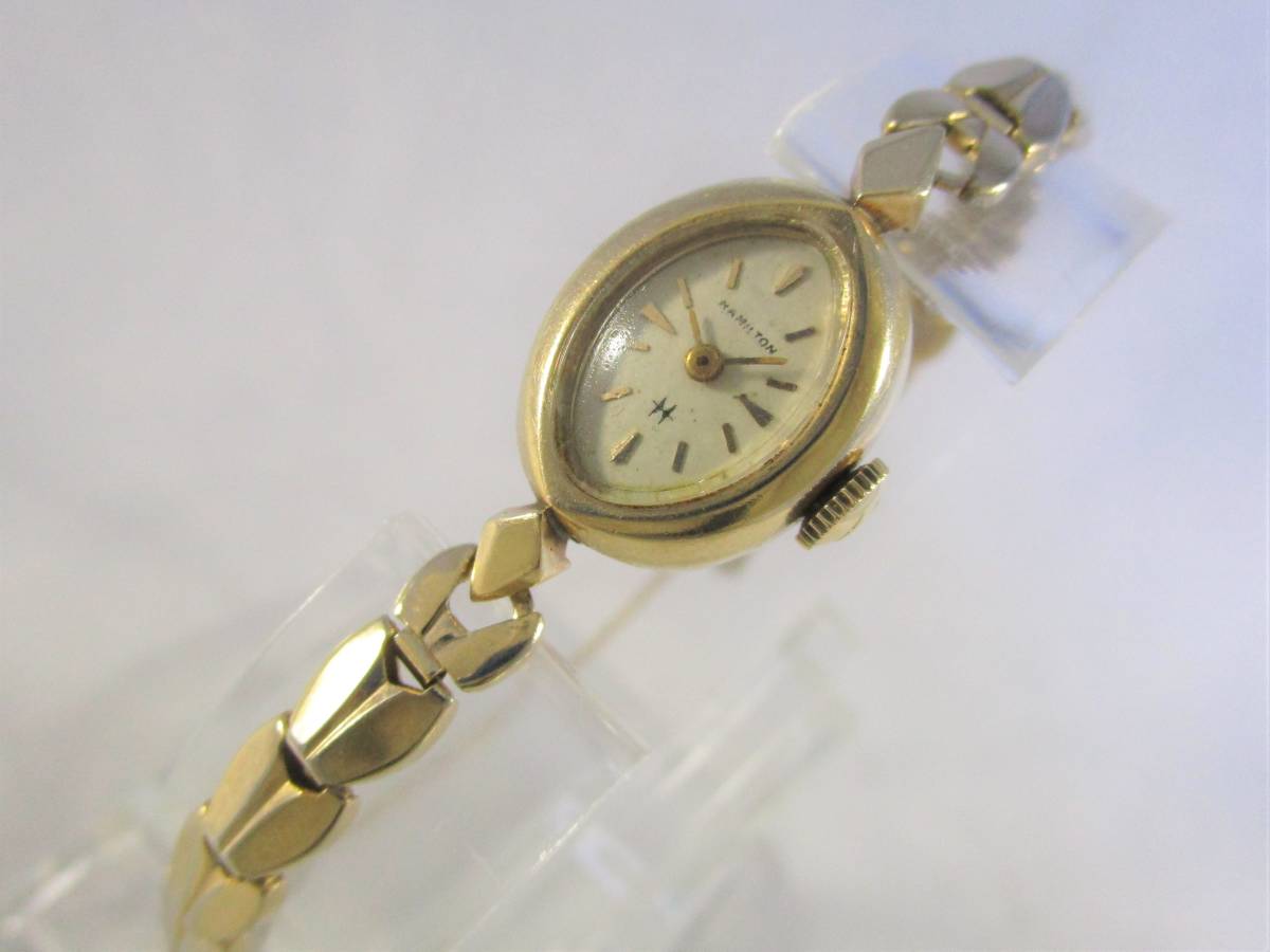 1960年代 HAMILTON ハミルトン アンティーク ビンテージ 手巻き 腕時計 17石 グレード780 ゴールド金色 女性用 ウォッチ アメリカ ブランド_画像3