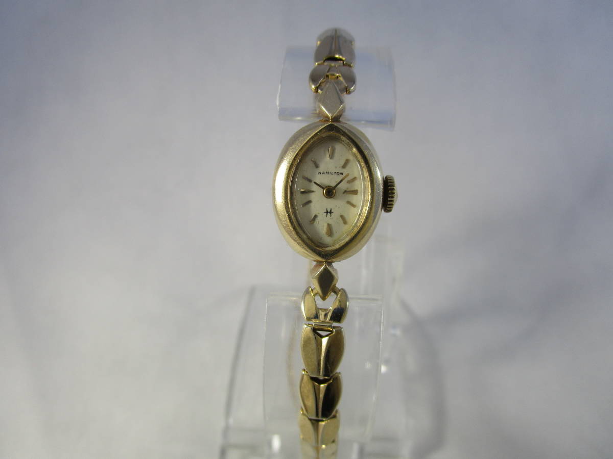 1960年代 HAMILTON ハミルトン アンティーク ビンテージ 手巻き 腕時計 17石 グレード780 ゴールド金色 女性用 ウォッチ アメリカ ブランド_画像6