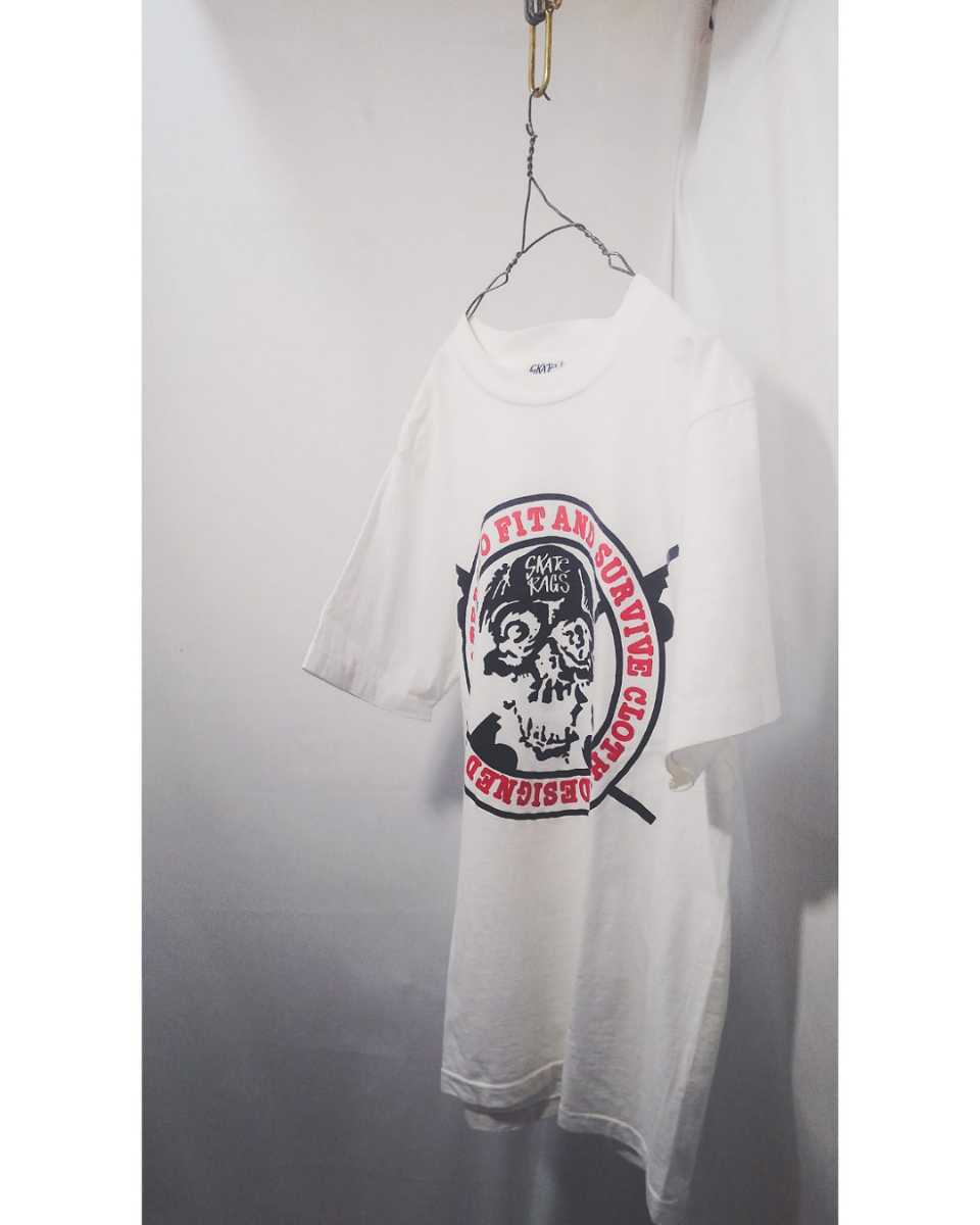 大人気新作 Old skate Skate Rags double-sided print t-shirt 90s