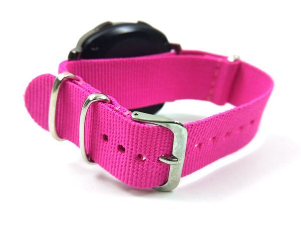 ナイロン製ミリタリーストラップ 布ベルト メーカー包装済 natoタイプ 腕時計 20mm 価格 ピンク