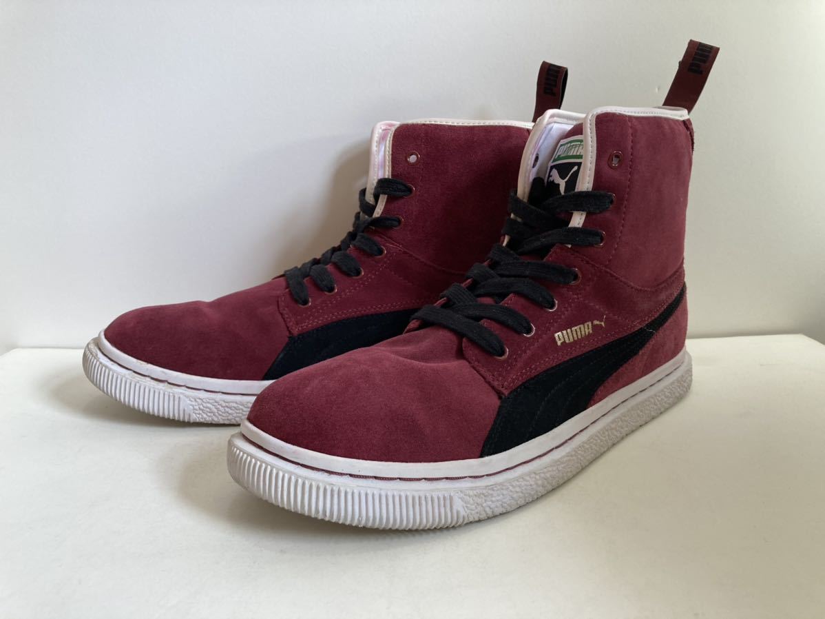 【珍品】PUMA DR.CLYDE 28.5 ブーツ スウェードやクライド、dr.martens好きにも◎ 8ホール チェリー バーガンディ_画像1