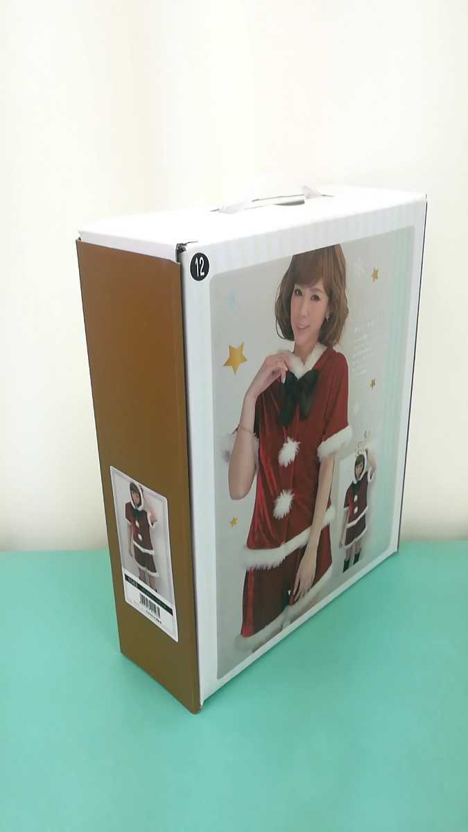 ★美品 箱付き X`masサンタコスチューム 上下セット X`mas クリームサンタ パーティグッズ 真紅のベロア調 洗濯OK _画像10