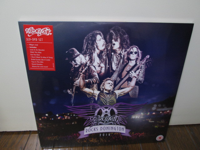 EU-original Aerosmith Rocks Donington 2014 3LP(Analog)+DVD 未開封 sealed エアロスミス　アナログレコード vinyl