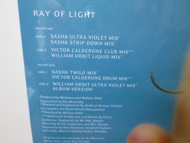98年US-original RAY OF LIGHT [12 inch×2 Analog] MADONNA マドンナ 未開封 sealed アナログレコード vinyl_画像4
