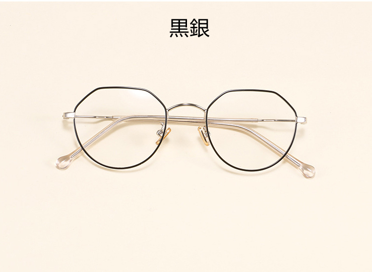 多角形フレーム眼鏡 メガネフレーム 合金素材 ファッション 超軽量 カラー選択可YJ10_画像7