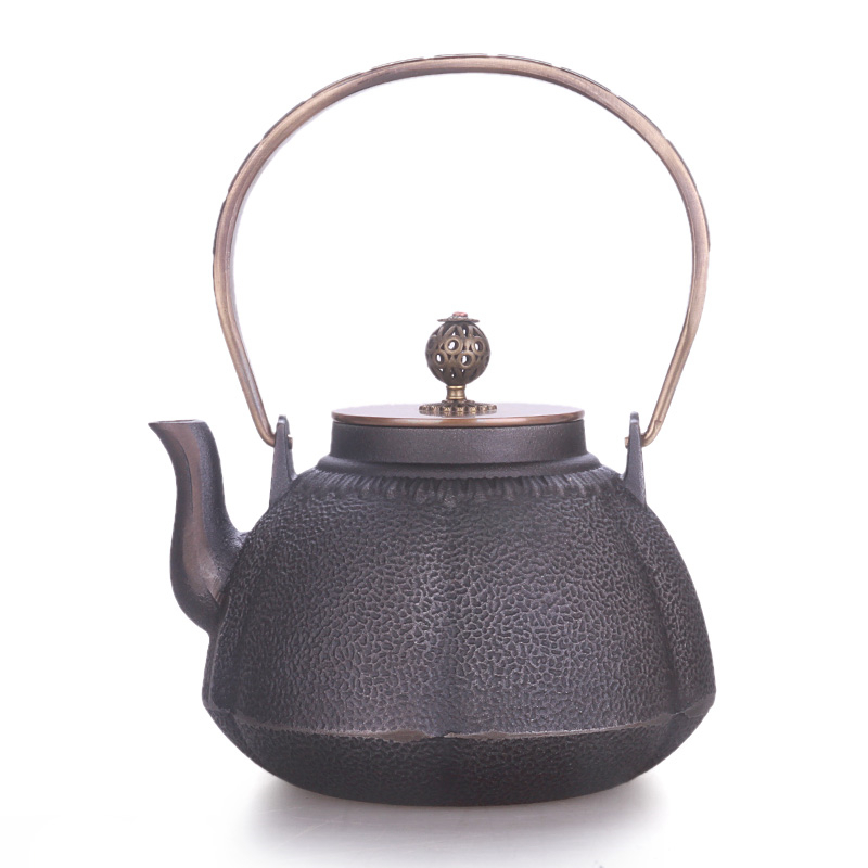 2022年新作入荷 塗装なし銑鉄鋳造 茶壺 提梁壺 煮茶壺 茶道具 職人作り