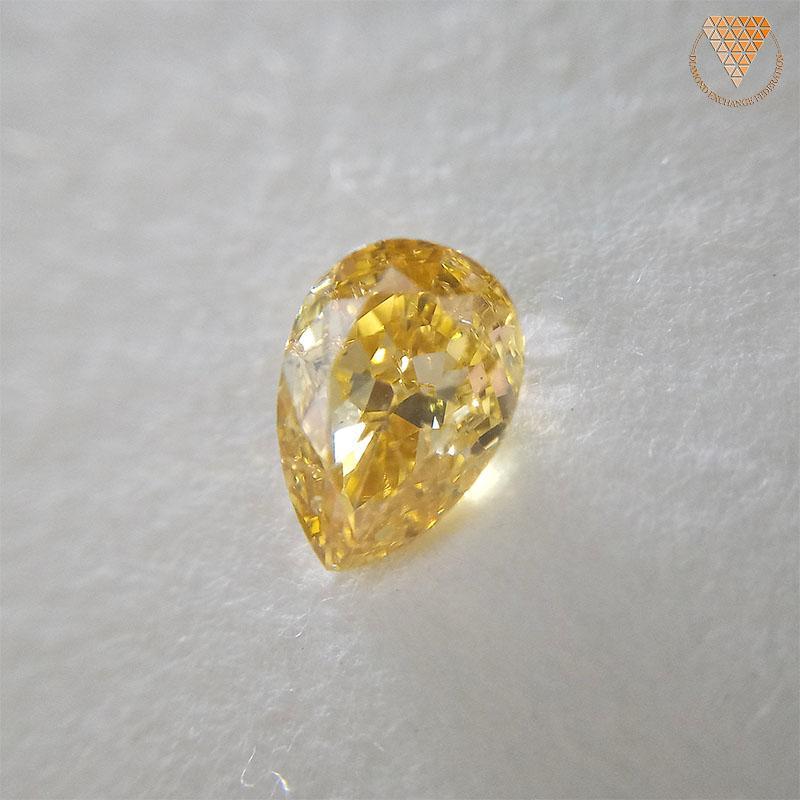 0.337 ct Fancy Intense Orange Yellow SI2 天然 オレンジ イエロー ダイヤモンド ルース DIAMOND EXCHANGE FEDERATION