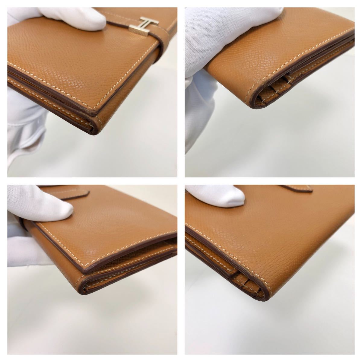 極美品・匿名配送】エルメス ベアンデュプリ 長財布 ヴォーエプソン
