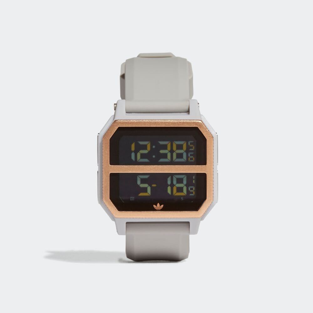 adidas Adidas ARCHIVE_R2 Watch цифровой наручные часы прозрачный гранит / медь металлик 
