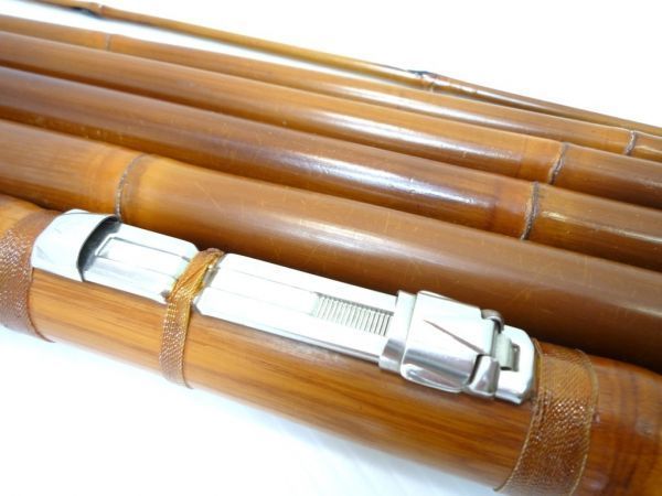 あなたにおすすめの商品 銘竿 黙水銘 骨董品 在銘 艶々絶品 6本継 竹竿 和竿 刻印 銘有 その他