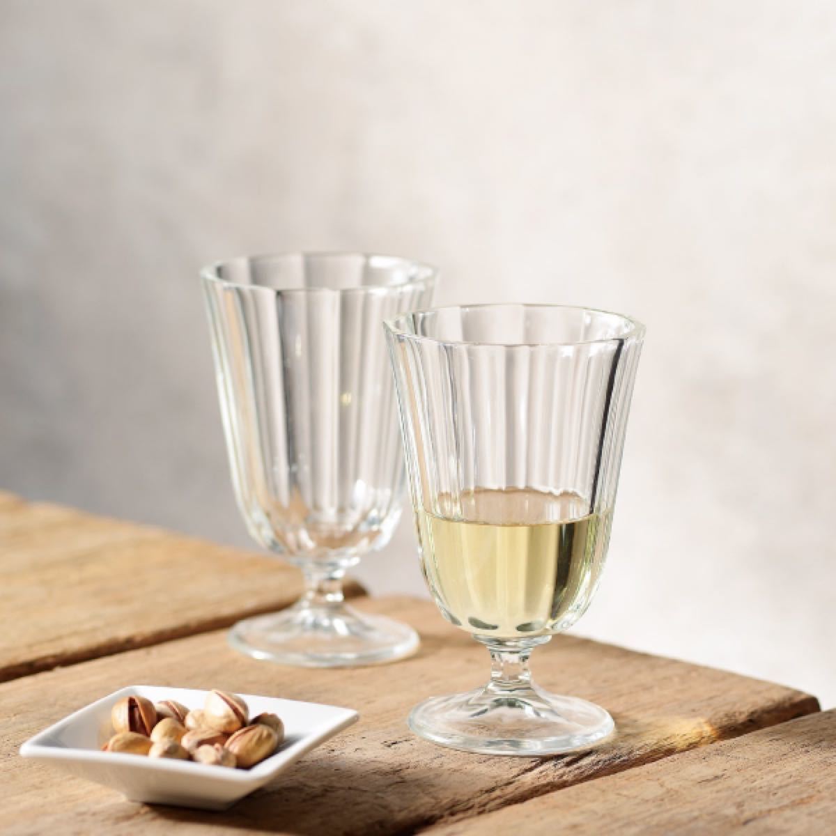 ワイン・シャンパングラス 2脚セット 万能グラス  脚付きグラス ペアセット