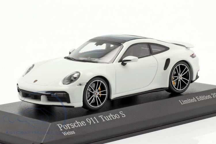 ミニチャンプス 1:43 ポルシェ 911 992 ターボS 2020 ホワイト 200台