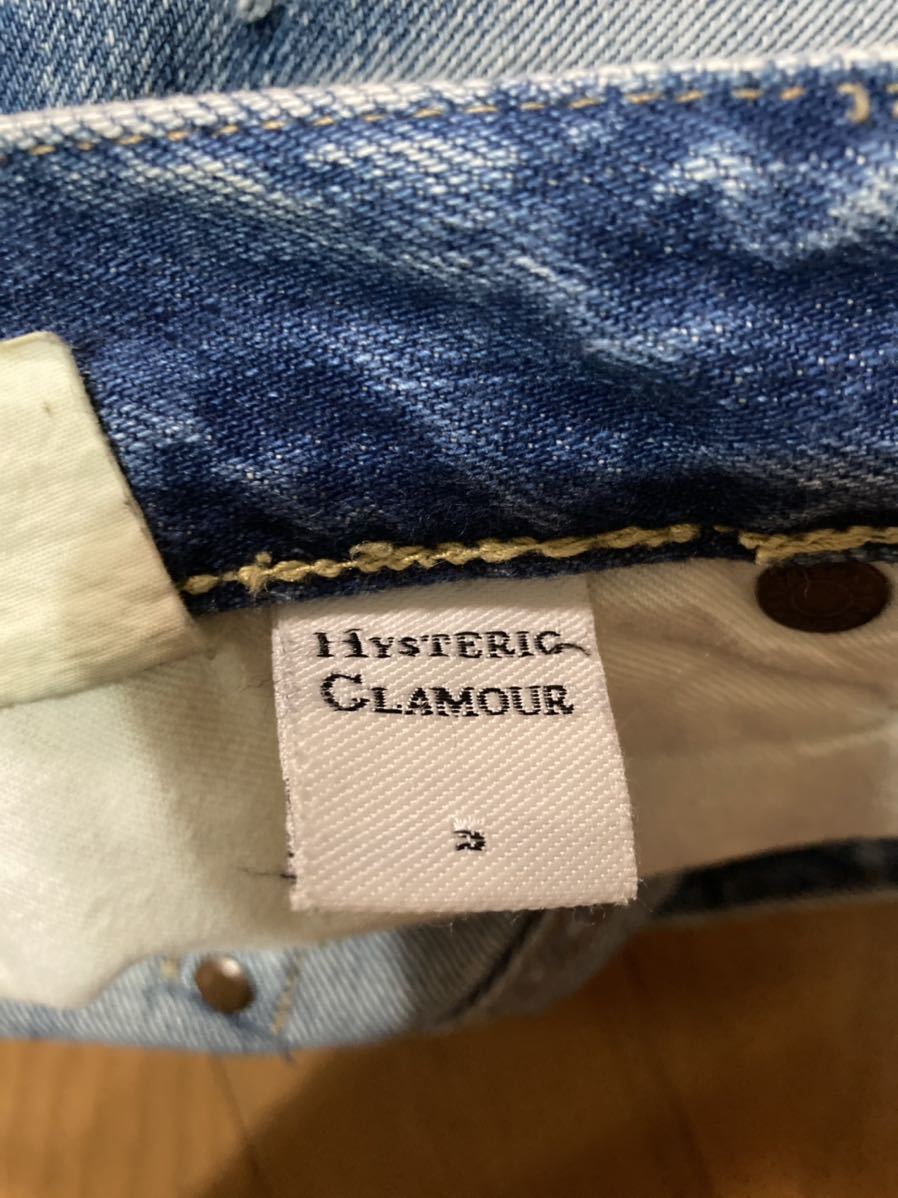  Hysteric Glamour заклепки повреждение обработка Denim брюки индиго S V разрез регулировщик 