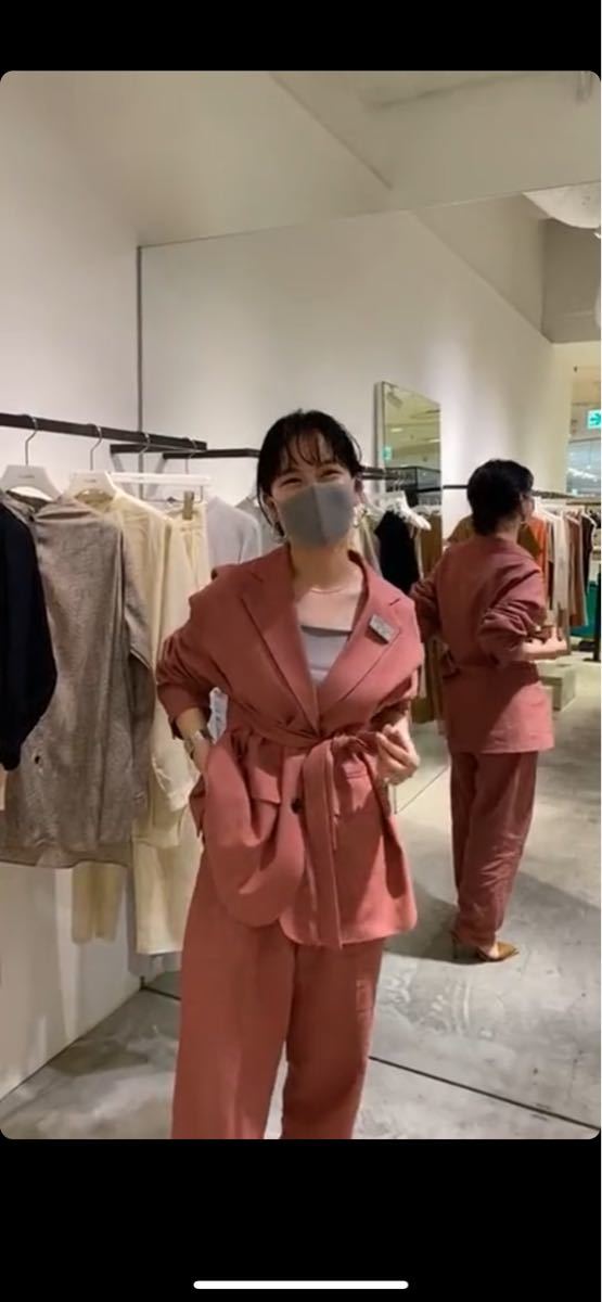 クラネCLANE紙タグ付き新品!2021年SS松本恵奈着 MIX COLOR TAPERD PTミックステーパードパンツ
