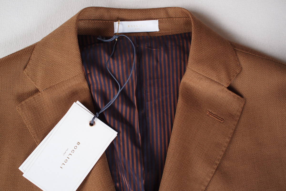 新品タグ付 BOGLIOLI K.JACKET The Blazer 春夏 ウール ホップサック調