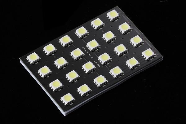 INTEC(インテック) ハイパフォーマンスLEDルームランプ 24LED 3チップSMD 43×65mm 4種ソケット付 PLASMA WHITE(プラズマホワイト) RRL-FBP_画像2