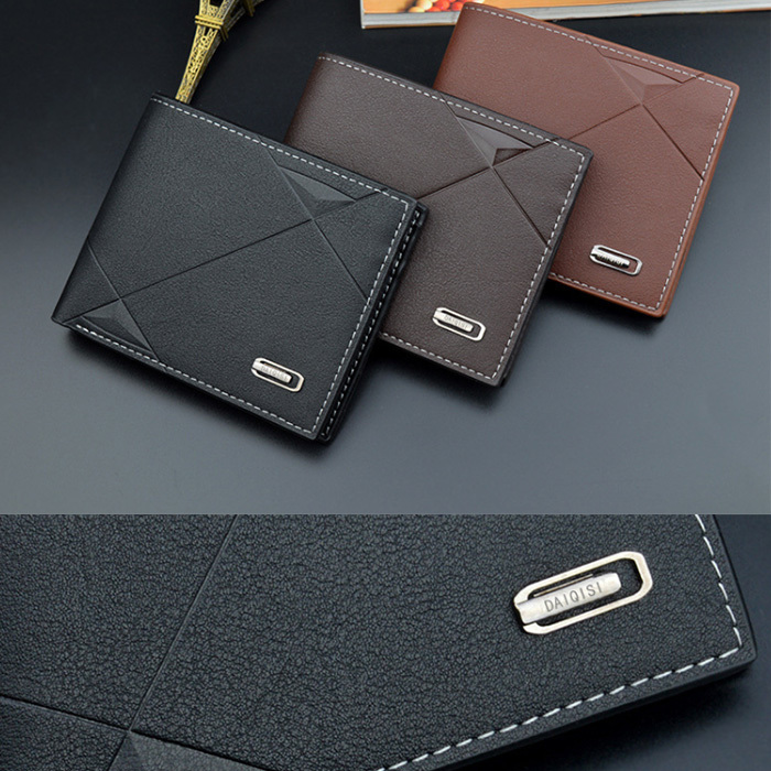 新品 メンズ 財布 カードケース ウォレット 2つ折り財布 ブラック_画像1