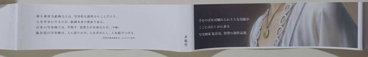 『塩谷亮画集』2017年 求龍堂 写実絵画 帯付 ホキ美術館 図録_画像7