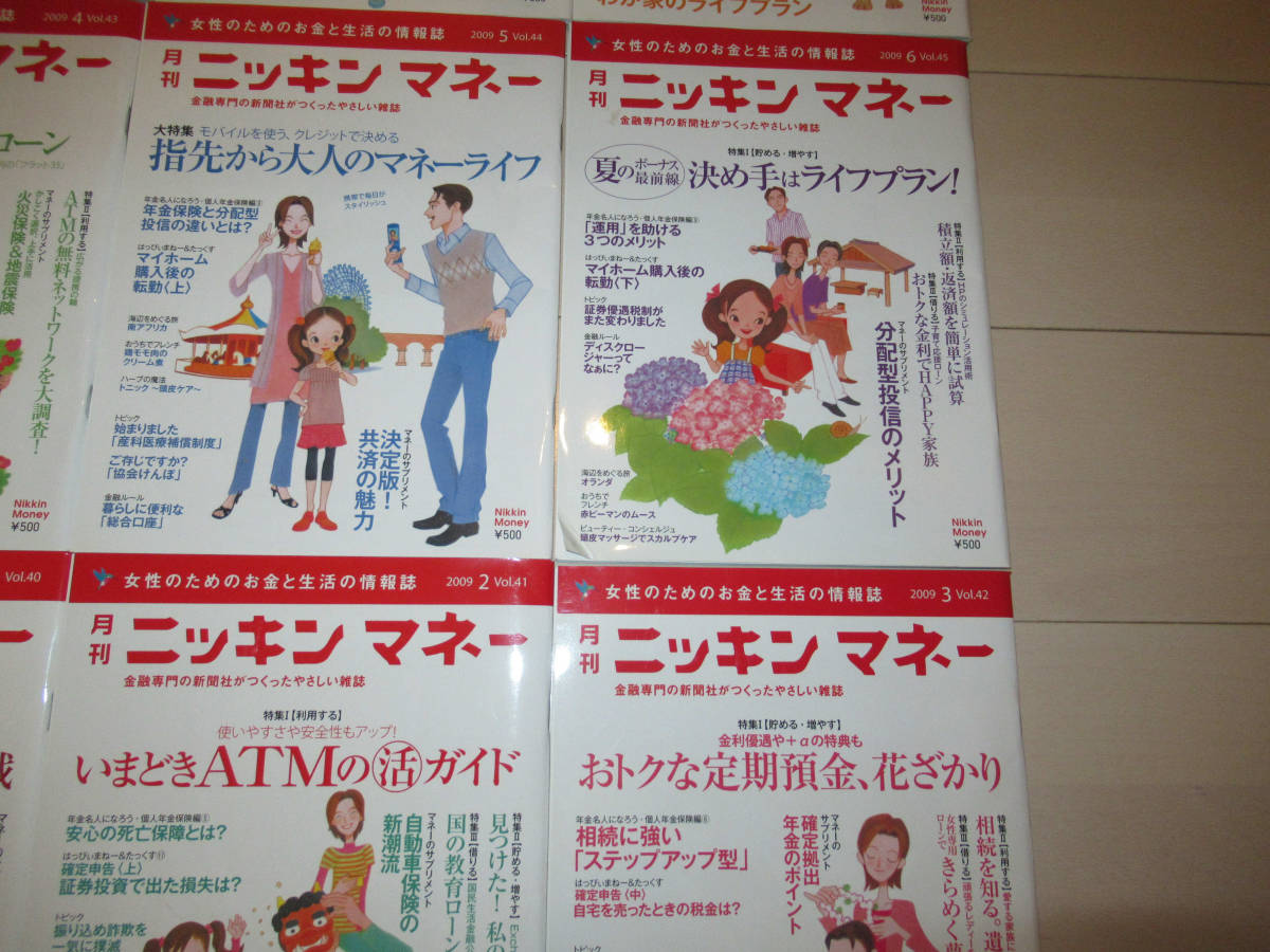 ニッキンマネー　女性のためのお金と生活情報誌　2009年Vol.41～50　11冊セット　日本金融通信社_画像3