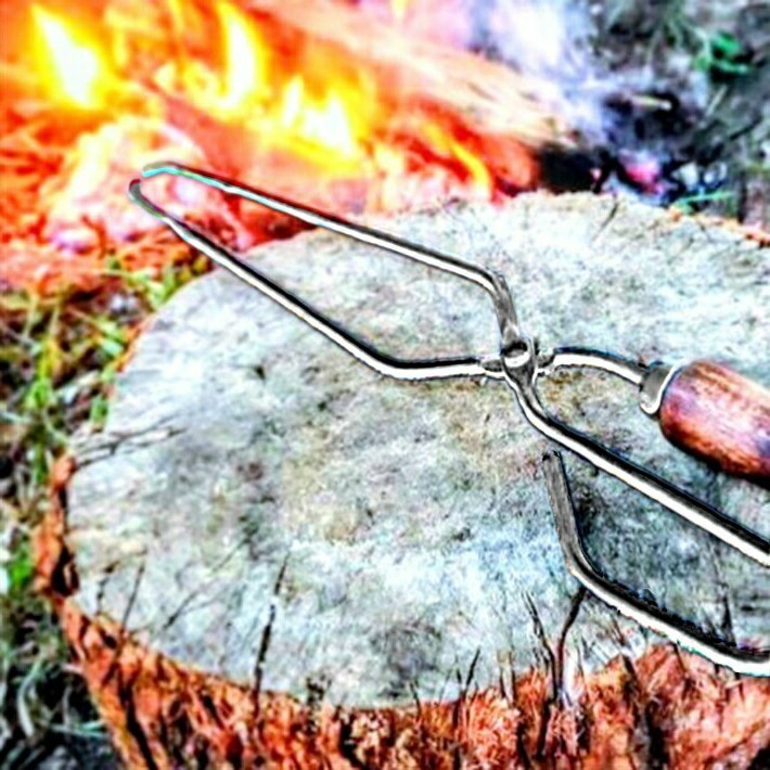 炭 バサミ ハサミ 火 ばさみ はさみ 薪 バサミ トング アウトドア キャンプ